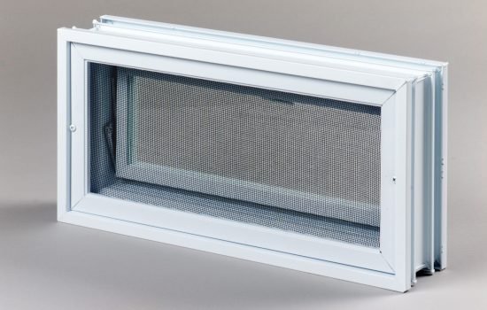 Went 2x1 okno wentylacyjne do pustaków szklanych i luksferów tył