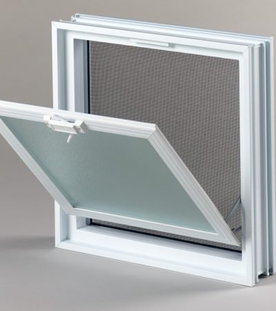 Went 2x2 okno wentylacyjne do pustaków szklanych i luksferów otwarte